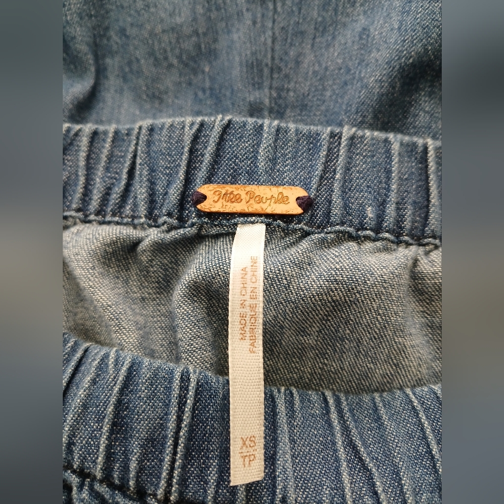 Free People Denim Blue Women's Romper - Picture 2 of 15